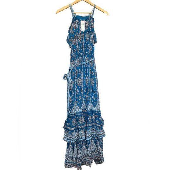 NWT Anthropologie Sasha Ruffle Maxi Dress Women‎ Size XS - Picture 3 of 8